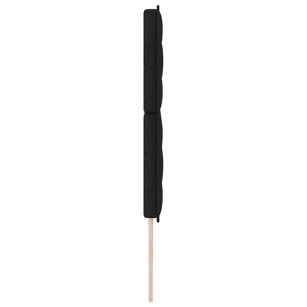 LED Headboard with LED Strip Lights Manual Black 200 cm Fabric